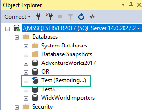 sqlserver 復元 し てい ます