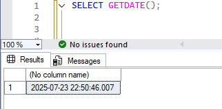 GETDATE 関数と SYSDATETIME 関数の違い 1